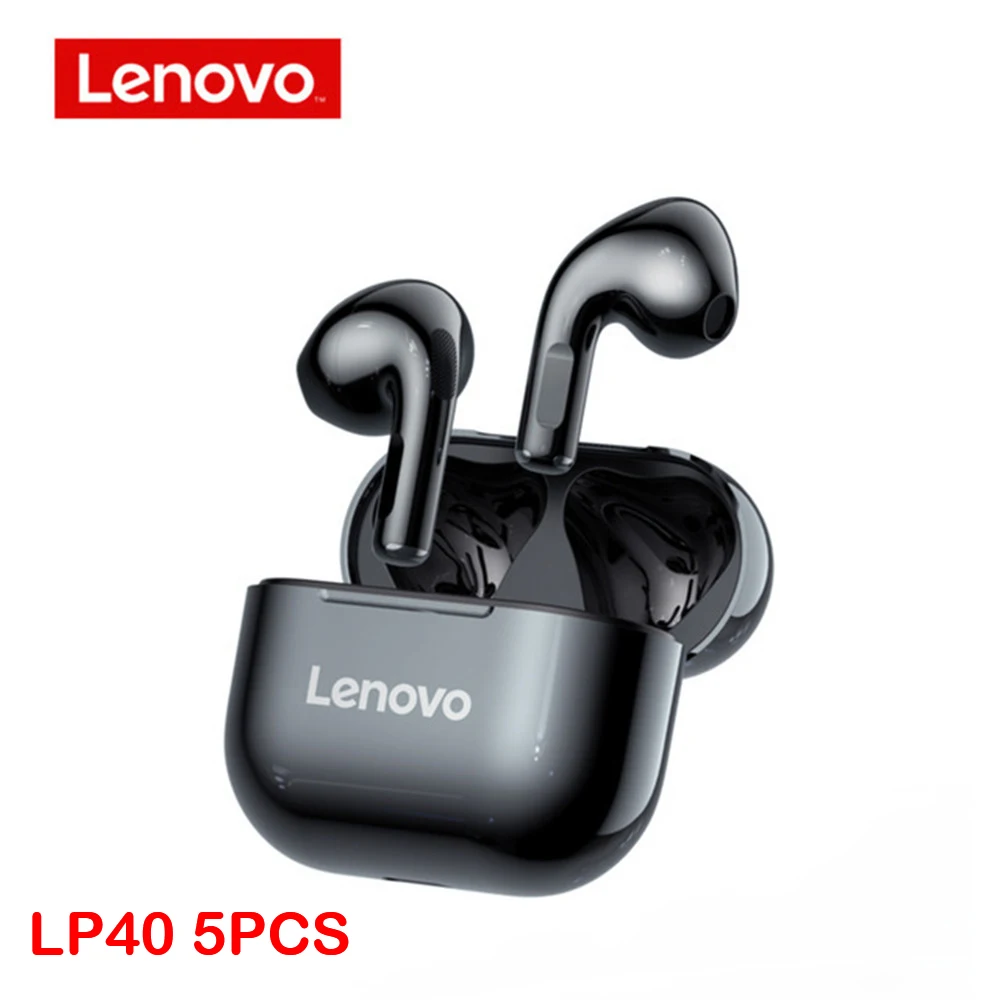 

Беспроводные Bluetooth-наушники Lenovo LP40 с микрофоном, 5 шт./партия