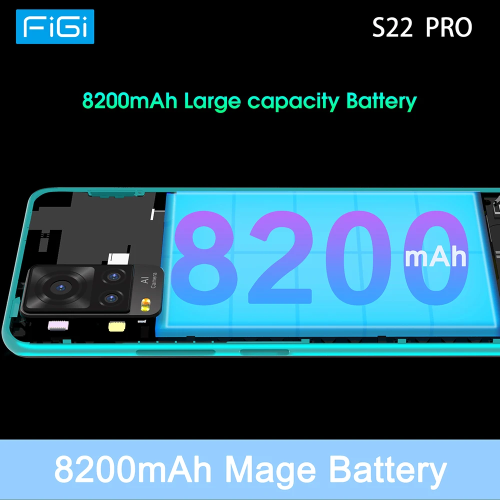 [World Premiere] FIGI S22 Pro Cell Phones 256GB 4G Smartphone Android Mobile Phones 8200mAh Battery 6.95