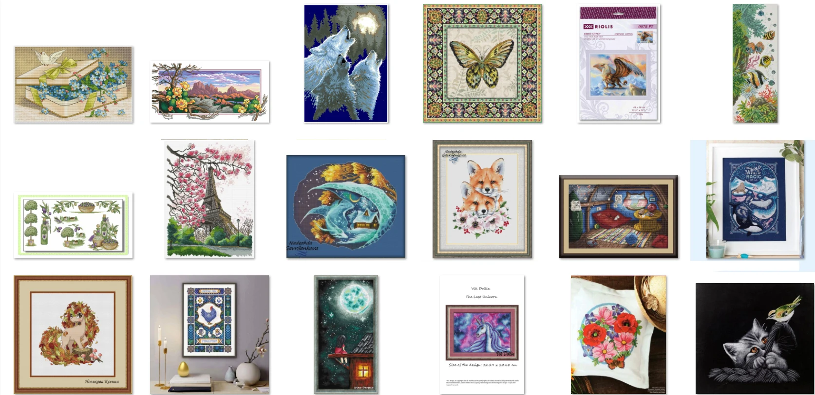 

Landscape Series Cross Stitch set 14CT metallic aida Cotton Thread Embroidery daffodil wreath 39-41