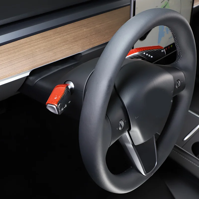 Для Tesla model 3 Y 2016-2022 из настоящего углеродного волокна автомобильный указатель