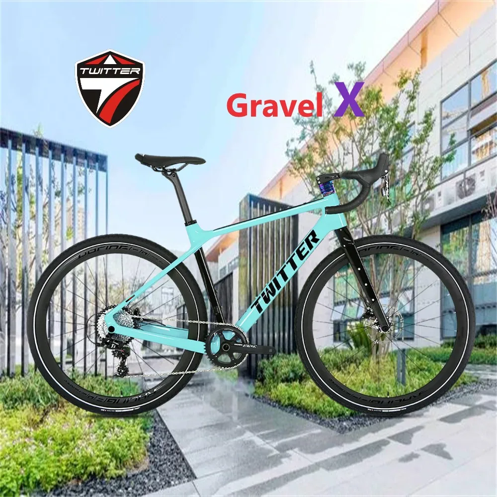 

TWITTER New Gravel Bike RIVAL-22S Hydraulic Disc Brake 700X40C T900Carbon Fiber Road Bike Bucket Pump12*148mm bycicle bicicleta