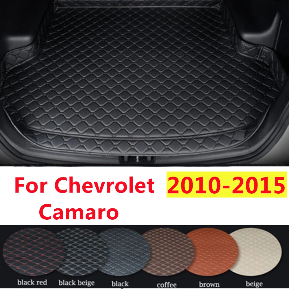 

SJ High Side Custom Fit For CHEVROLET Camaro 2010-2015 All Weather Waterproof Car Trunk Mat AUTO Rear Cargo Liner Cover Carpet