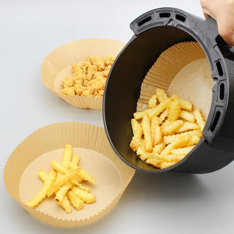 

16cm Air Fryer Special Oil-absorbing Food Grade Paper Household Baking Barbecue Paper Round Large Oil-absorbing Paper 50pcs