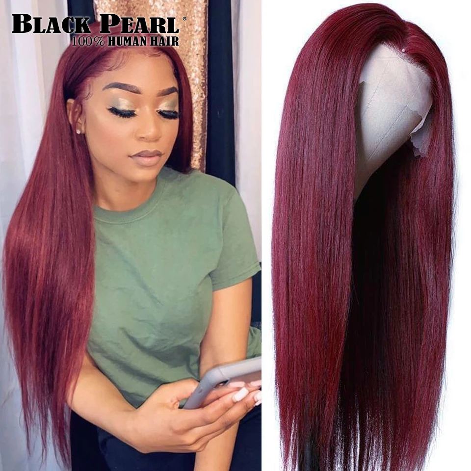 99j Straight Lace Front Wig Human Hair Preplucked Wigs Black Pearl Short Wigs Human Hair Remy Bob Wig Malaysian Lace Front Wigs