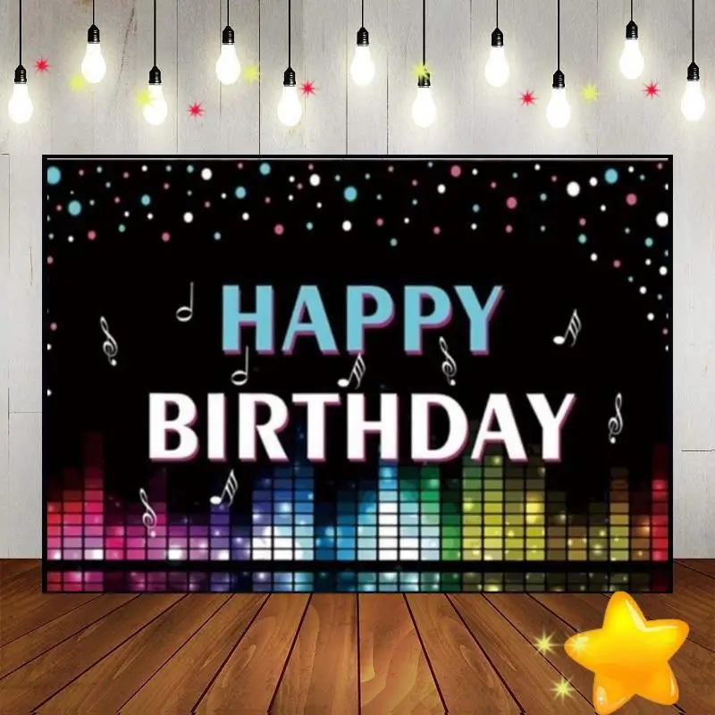 

Неоновый фон для детской фотосъемки с изображением музыки в стиле рок, украшение на день рождения, бара, фотография, индивидуальный баннер