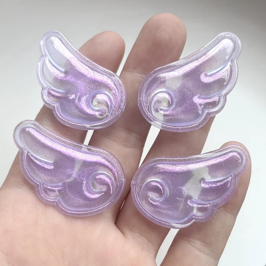 6 шт. новый милый 41 мм * 25 Мультяшные крылья серия с плоской задней каучуковой