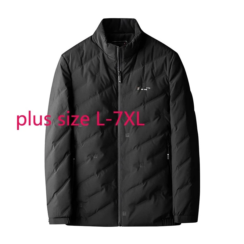 

New Arrival Suepr Lagrg Autumn And Winter Young Men Fashion Casual Stand Collar Lightweight Down Jacket Plus Size L-5XL 6XL 7XL