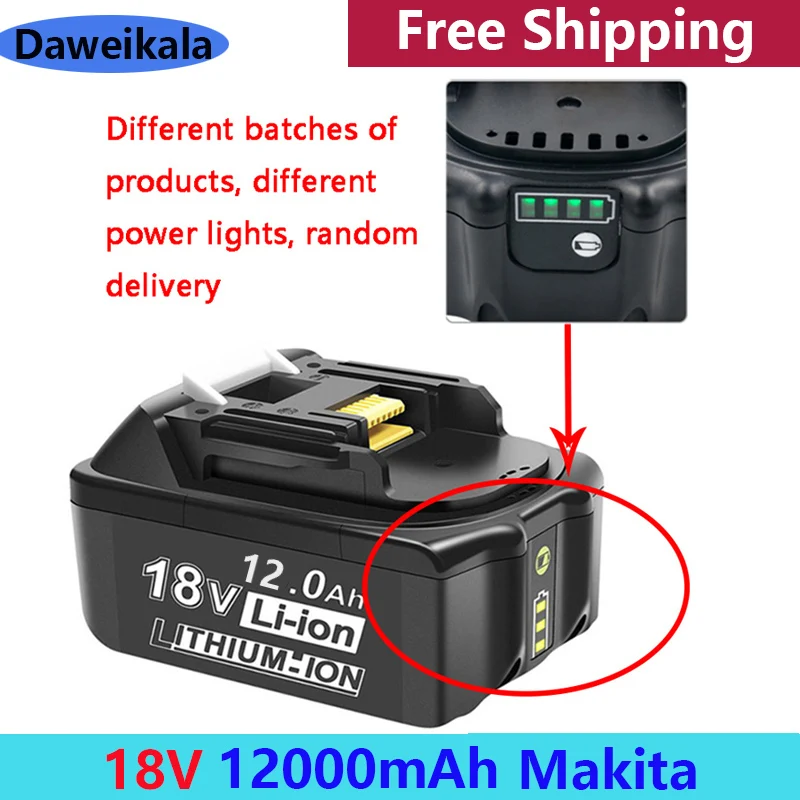 

Литий-ионный аккумулятор 18 в 12000 мАч для аккумулятора Makita последняя модернизированная батарея BL1860 18 в BL1840 BL1850 BL1830 BL1860B LXT40