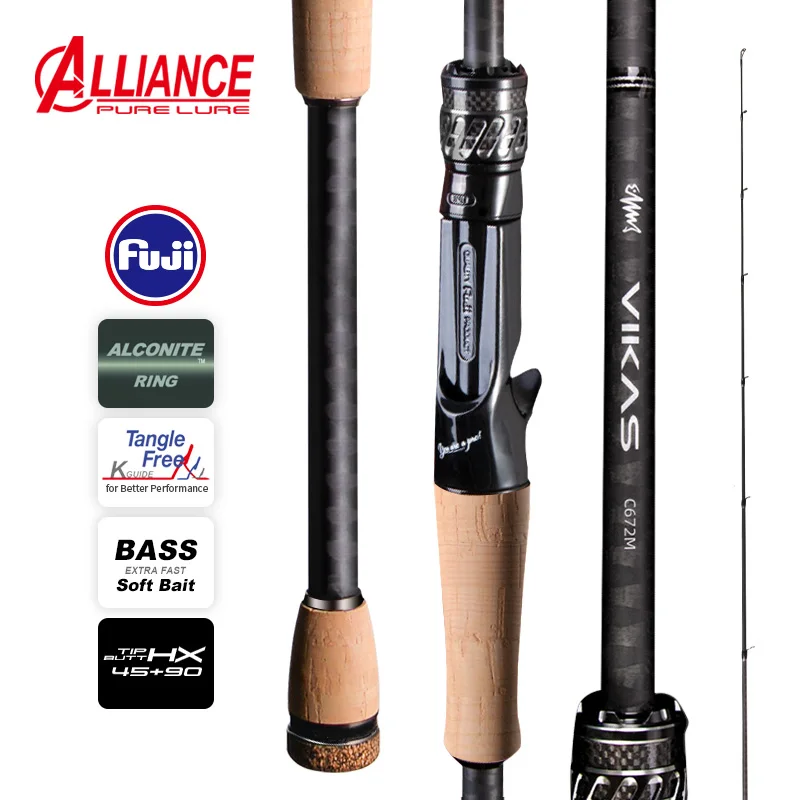 PURELURE VIKAS Спиннинговая удочка для литья Fuji Ring F XF Action Lure Rod Высокоуглеродистая