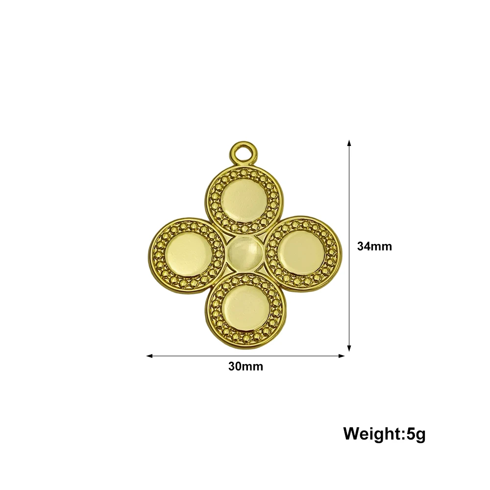 Круглые Настройки кабошона, фоторамка из нержавеющей стали для поделок, ожерелий «сделай сам», аксессуары для изготовления украшений, 30x34 мм