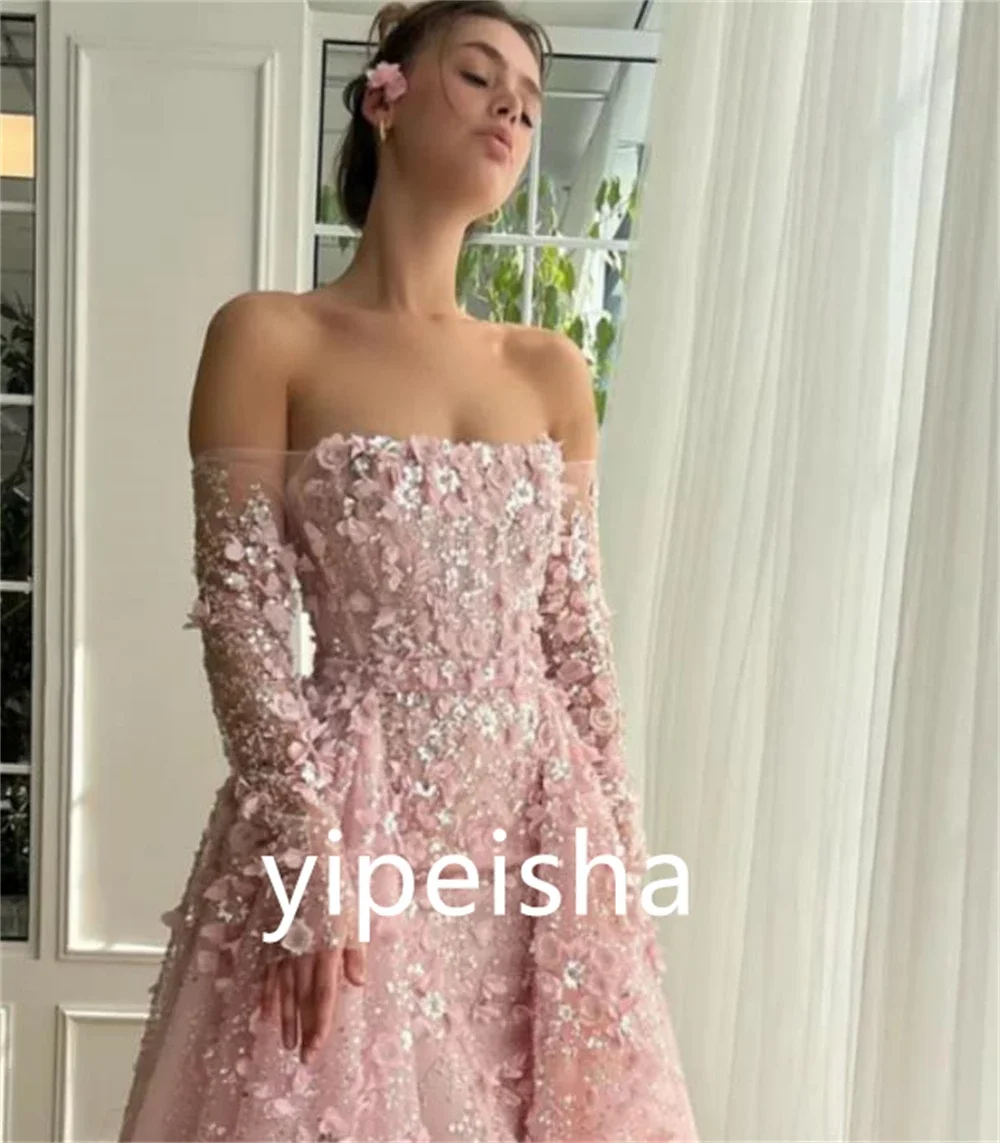 Индивидуальное слотное элегантное бальное платье с открытыми плечами вечернее