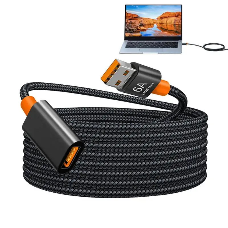 

PC Cable Extension USB 3.0 Extension Cable 3.3/4.9 FT Nylon Braided Cable Fast Data Transfer Compatible With USB Keyboard Flash