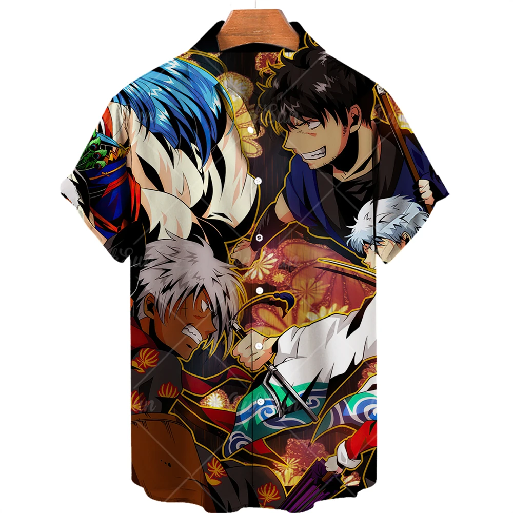 

Hawaiian Men's And Women's Shirts, Japanese 3D Animated Shirts, Popular Japanese Cartoon Shirts, Large Lapel Beach Top 5XL