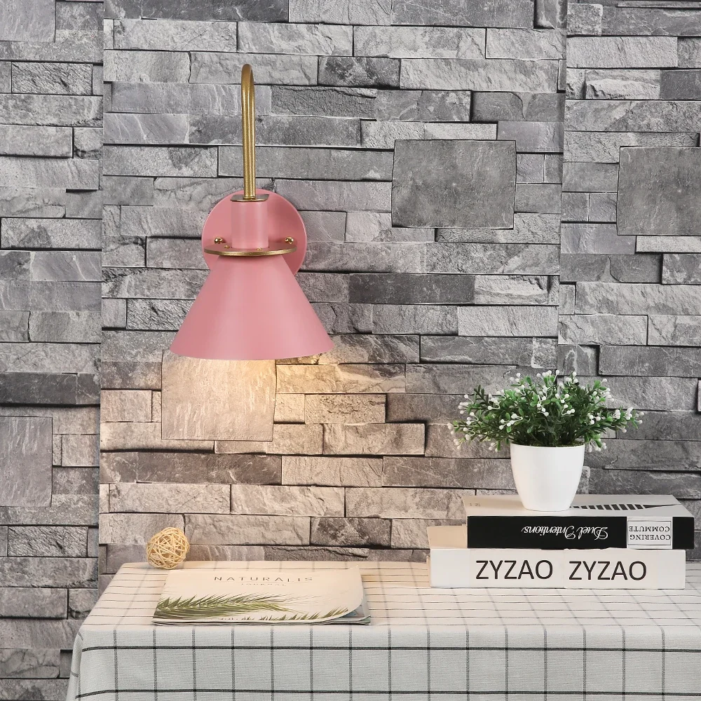 Современный настенный светильник Nordic Macaron светодиодный рог настенные