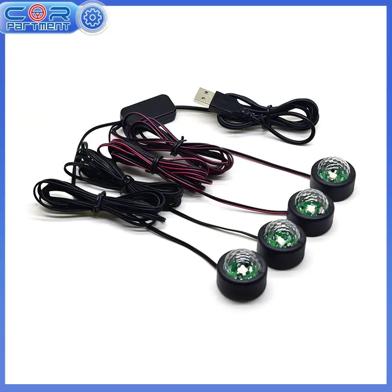 

Automobile Interior Decoration Light Soles Full Of Star Atmosphere Lamps Car USD Atmosphere Sound Control Decoration Accessories
