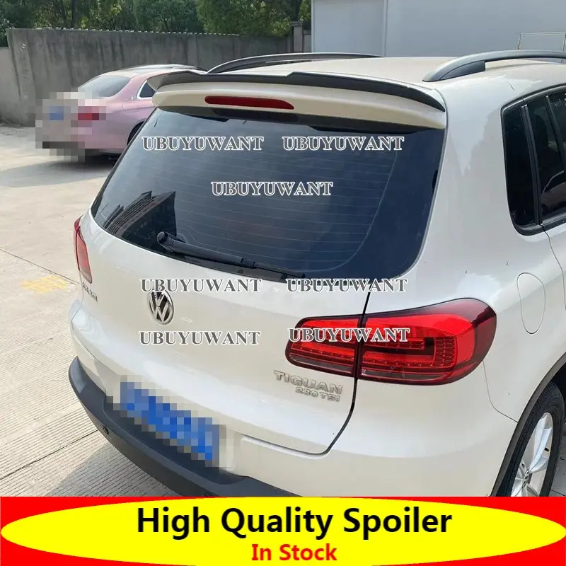 

Rear Roof Trunk Lid Car Tuning Spoiler Wings For Volkswagen VW Tiguan 2011-2016 Carbon Fiber Black White ABS Plastic