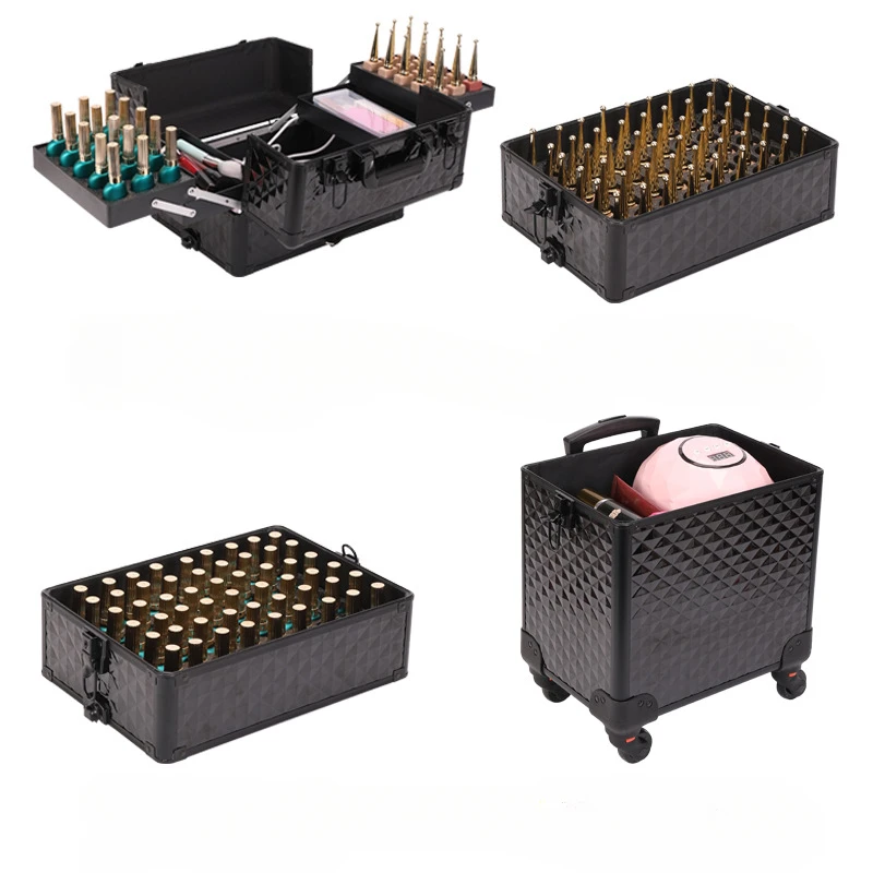 Портативный чехол на колесиках для макияжа цвет в ассортименте