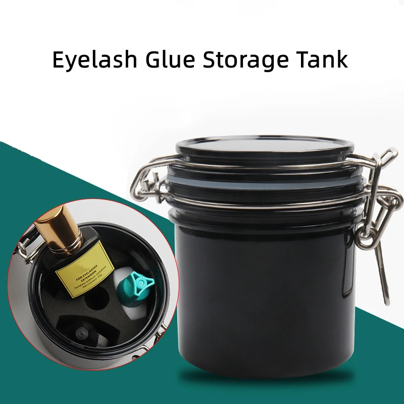 

Portable Eyelash Glue Storage Tank Activated Carbon Sealed Leak-proof Jar Container for Lash Extension Grafting Lashes Supplies
