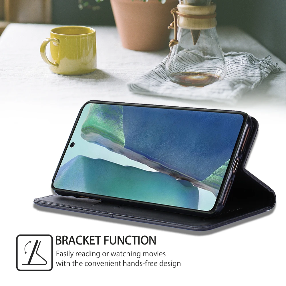 Кожаный чехол-кошелек AIMONCASE для Samsung Galaxy Note Series с магнитной защитой от царапин и