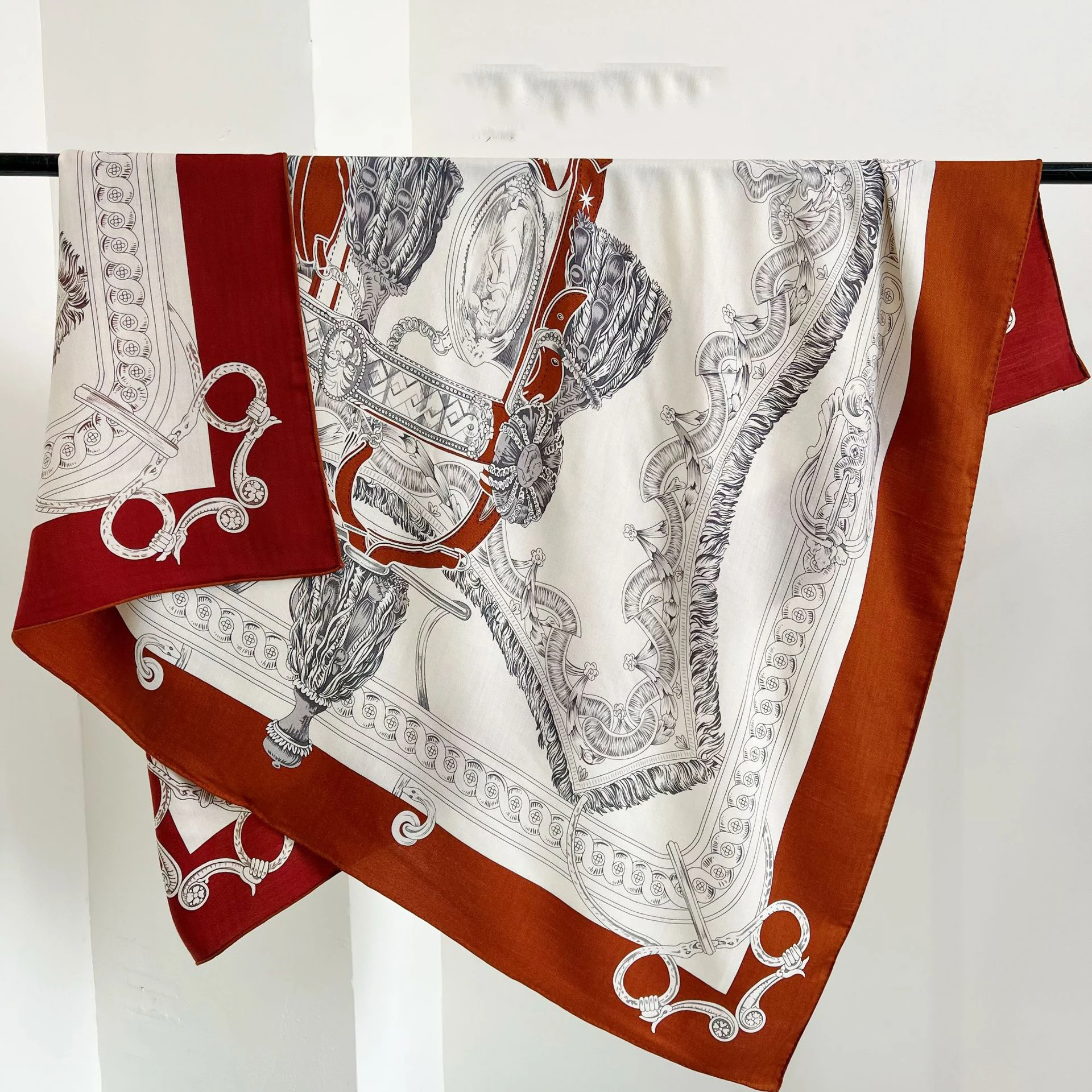 

Cashmere Silk Bride De Cour Remix Scarf 140 Silk Wool Scarves Big Shawls Hand Rolled Stole Pashmina Winter Accessories