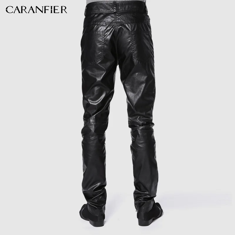 Мужские брюки CARANFIER из искусственной кожи