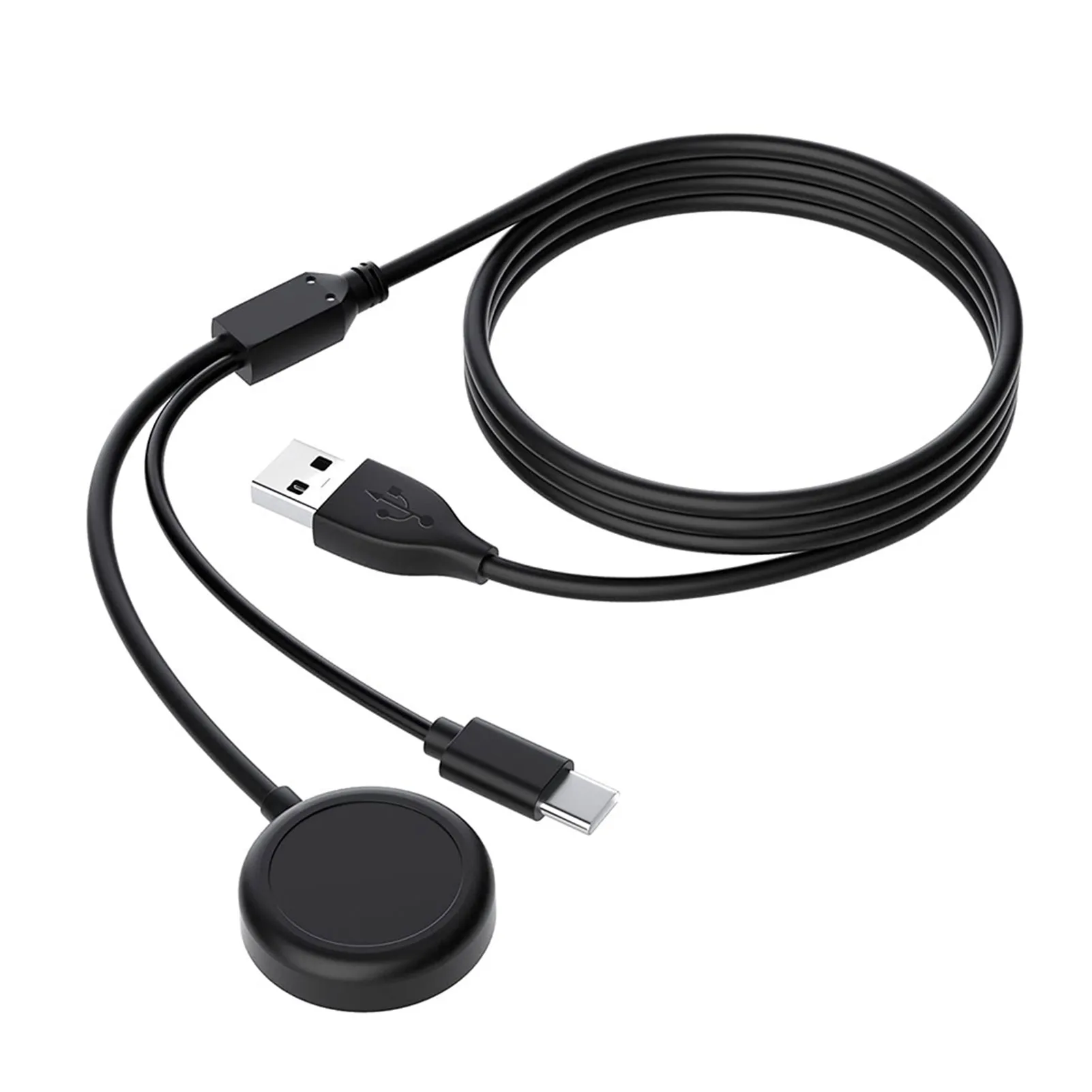 

Smart Watch 2 In 1 Magnetic Wireless Charger USB 1.2M Charging Cable For Samsung Galaxy Watch 3/Active/Active 2 Fast Charging