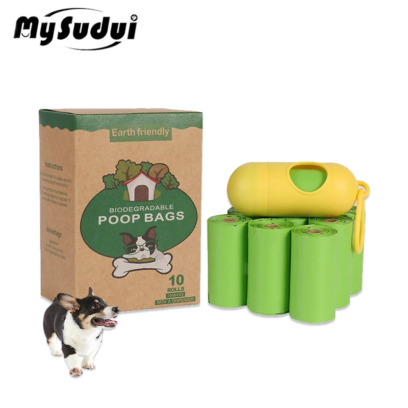 

Mysudui Degradable Pet Poop Bag Thickened Leak Proof Cat Dog Excrement Bag Portable Environmental Outdoor Travel Pet Garbage Bag