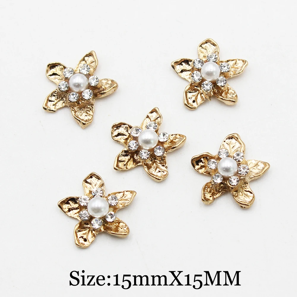 10 шт./партия, золотистые металлические мини-пуговицы для украшения свадьбы