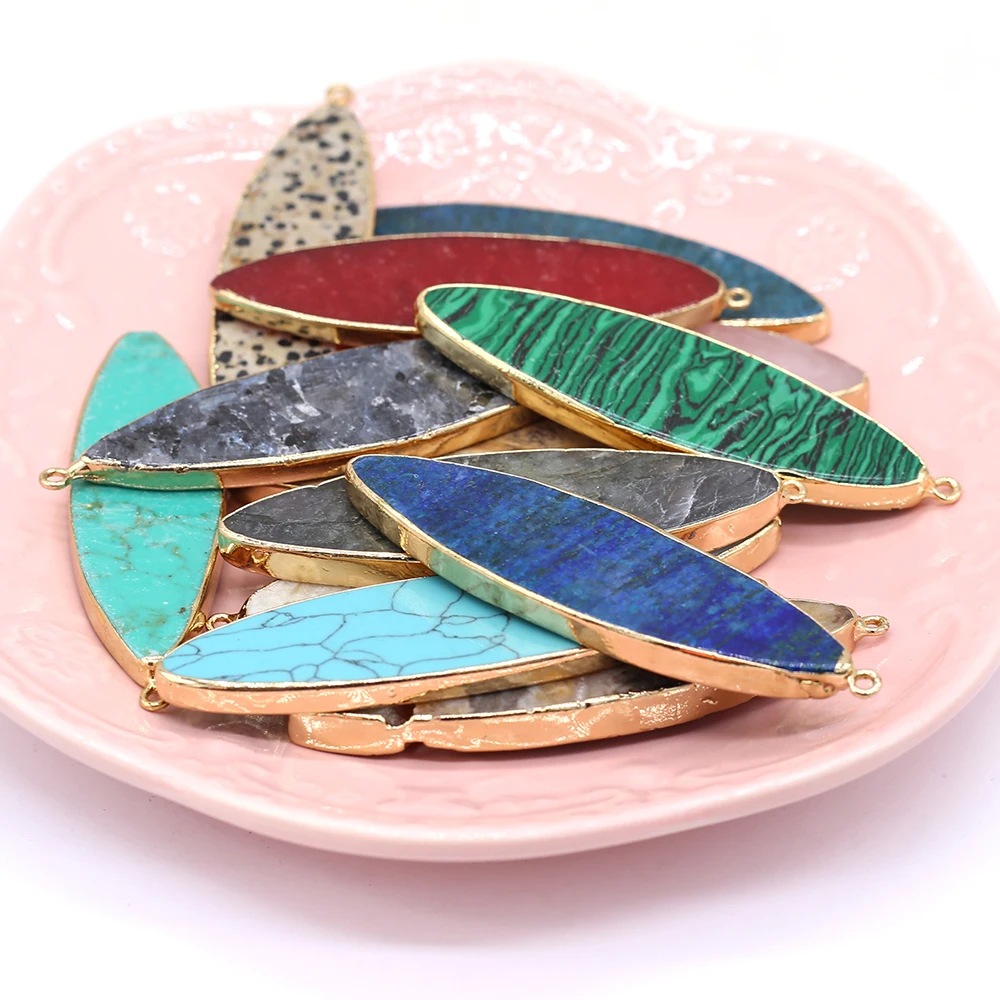 Женская подвеска в виде маркиза, с рисунком Ляпис, ручная работа, ожерелье, браслет, серьги, аксессуары для женщин 20x75 мм