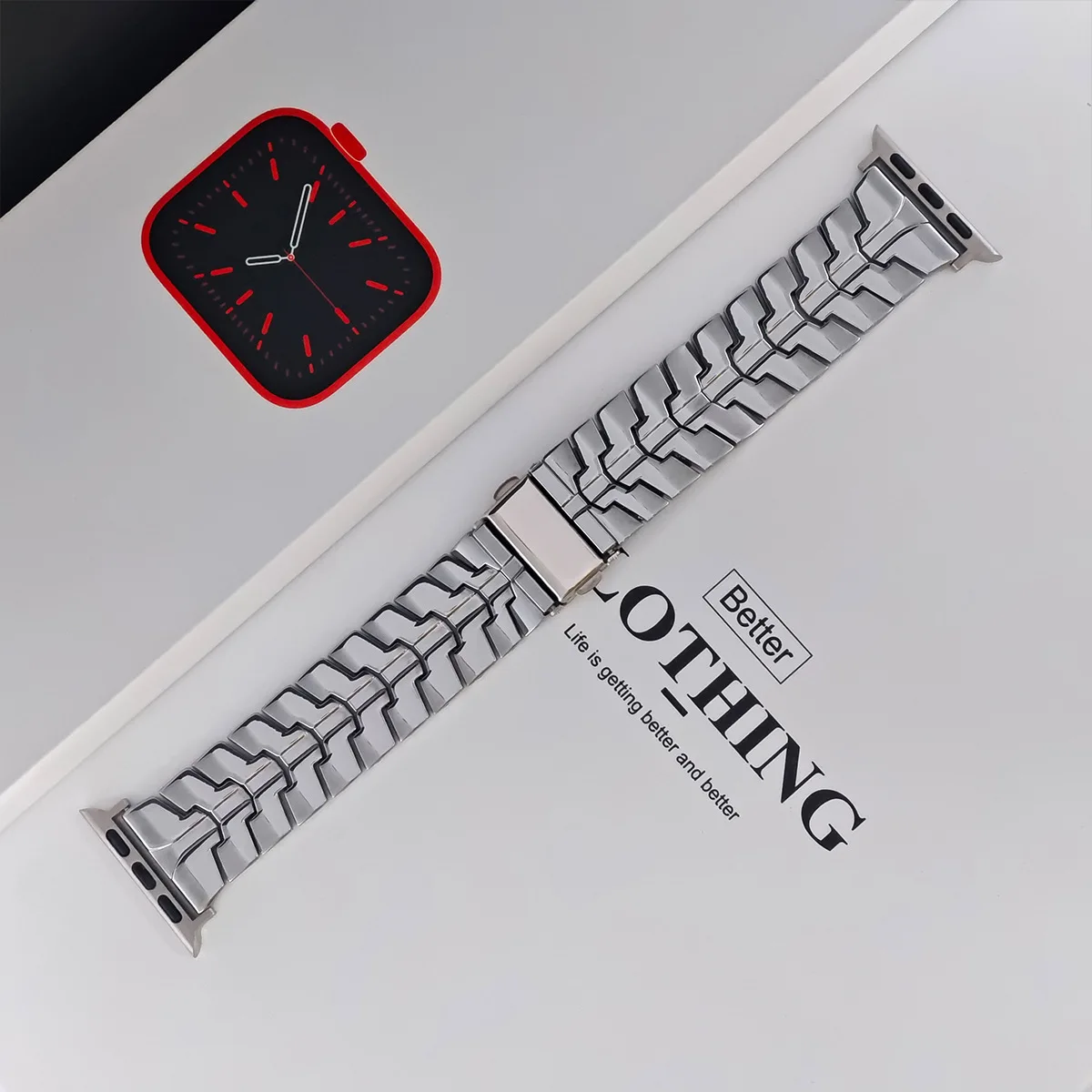 

Link For Apple Watch Ultra Band 49mm 45mm 44mm 42mm Stainless Steel Strap for Apple Watch SE iwatch Series 8 7 6 5 4 3 Bracelet