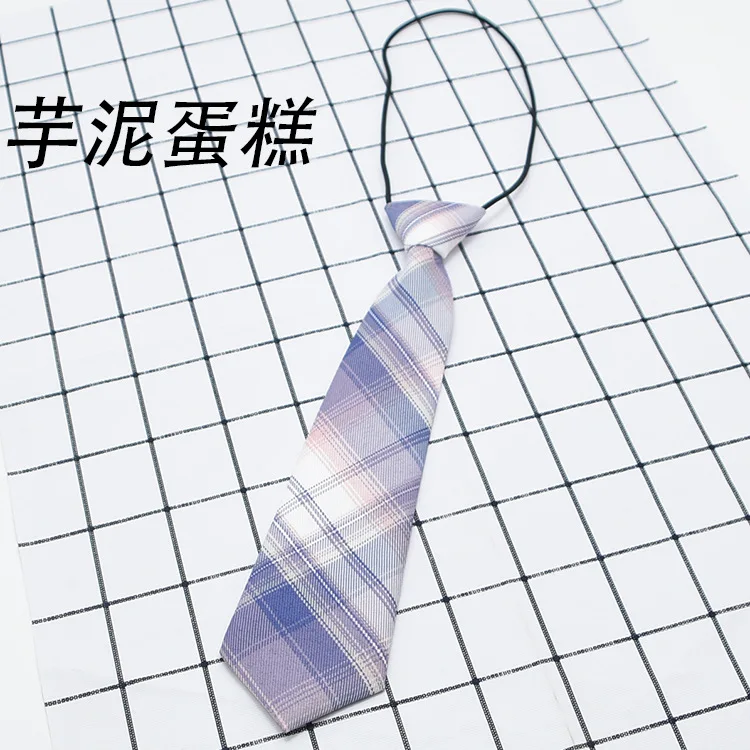 Женский клетчатый галстук JK шейный для девочек ленивый тонкий милый в клетку