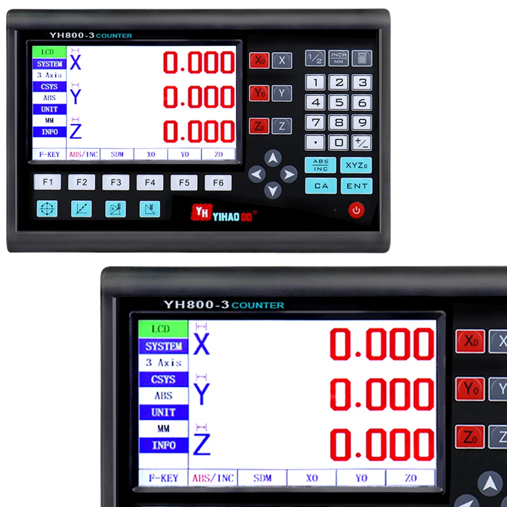 

BIG LCD DRO Original YH800-3 YH800-2 DB9 TTL Signal YH Display YHHAOGD Digital Readout for Lathe Milling CNC Boring Machines