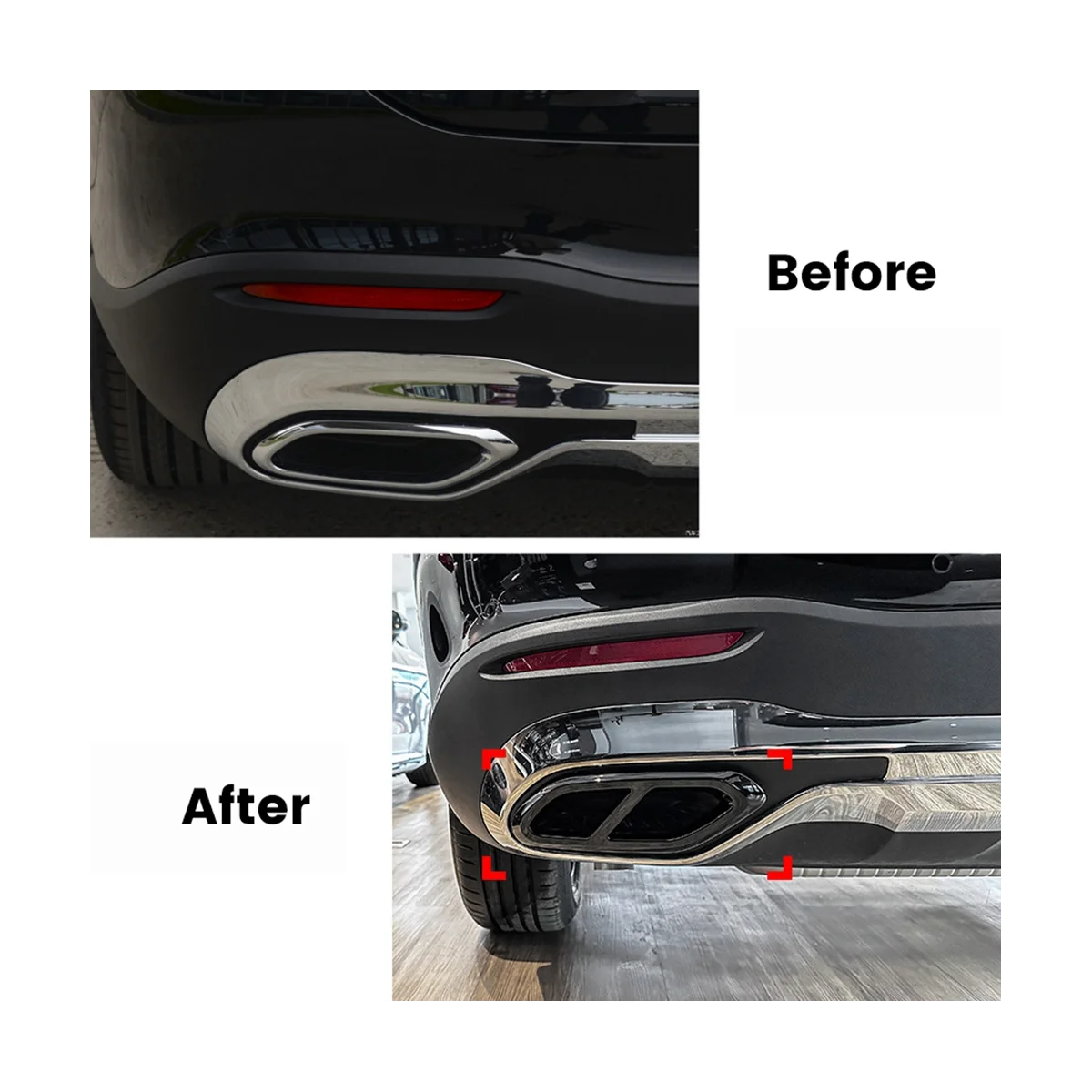 Автомобильный задний глушитель выхлопной трубы наконечник глушителя Накладка