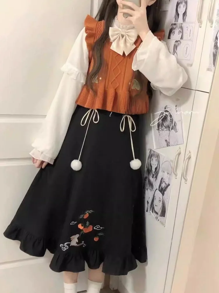 Новый китайский комплект Sle National женский осенний короткий жилет с маленькими