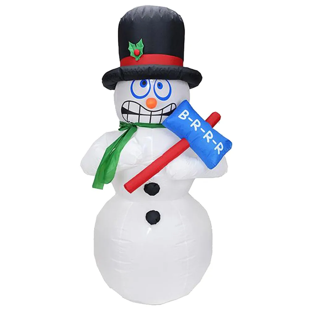 

6 Feet LED Shivering Snowman for Yard with Sign Inflatable Home Decorations Yard LED Lights Outdoors Ornaments Xmas New Year De