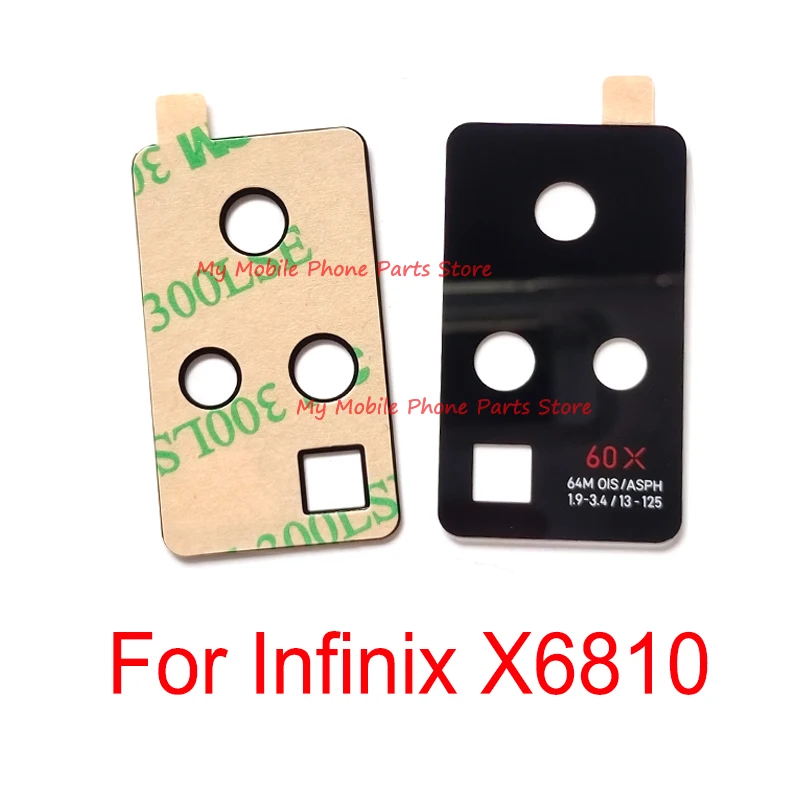 

Запасные части для объектива задней камеры Infinix X6810, стекло для объектива задней камеры с клеем, запасные части