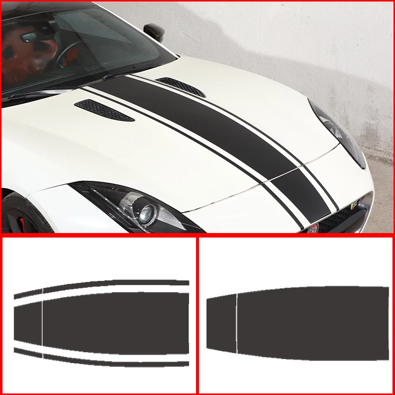 

For Jaguar F-TYPE f type 13-22 Hood Car Sticker Personalized Stripe Sticker Auto Modified Body Sticker Decoration Covering Film