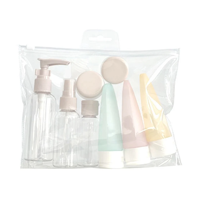 

11pcs/set Travel Refillable Bottle Set Spray Lotion Shampoo Shower Gel Tube Bottle Cosmetic Empty Liquid Container Portable Tool