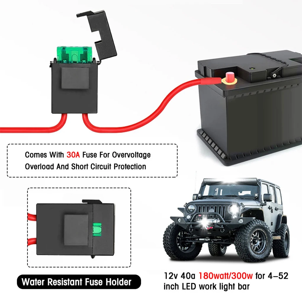 

Automotive Light Bar Wiring Harness Professional 2 Way Wire Accessories