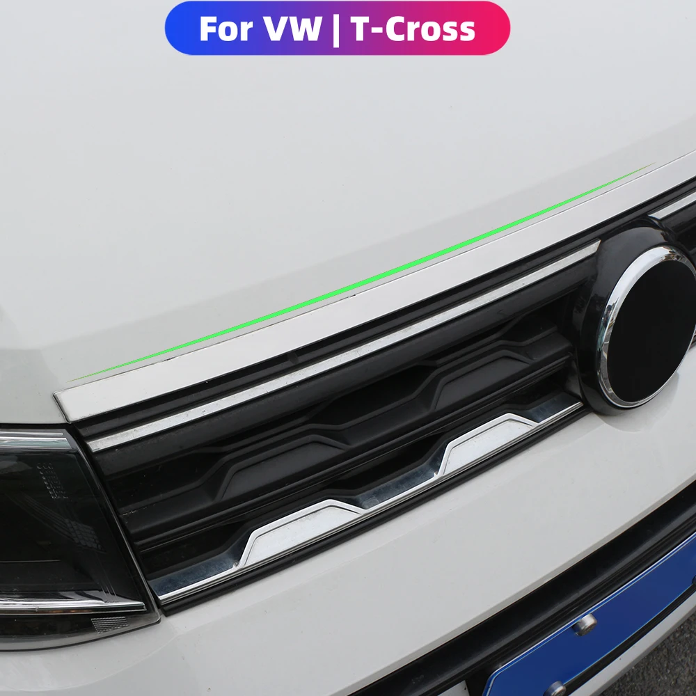 VW Volkswagen T-Cross Передняя Крышка Капота 2018-2023 Сетчатая Центральная Решетка Бампера