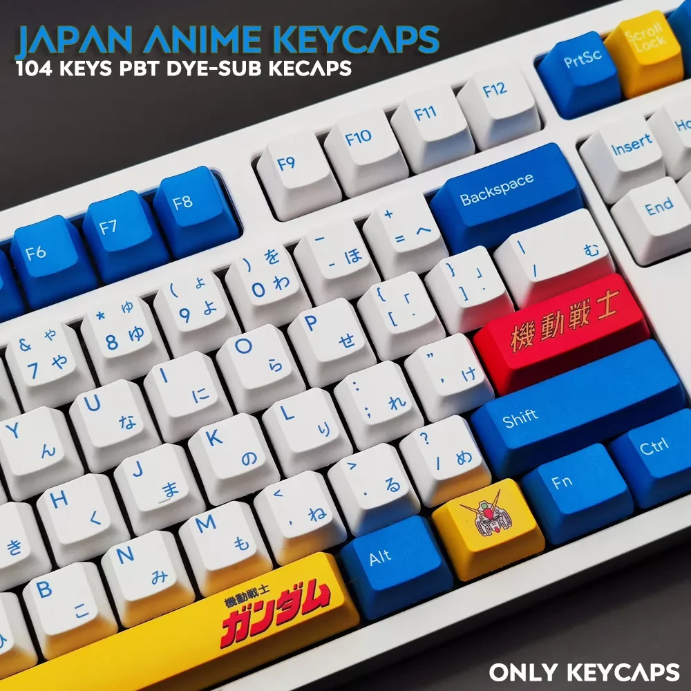 

New 117 Keys PBT Keycap OEM Profile DYE-SUB Japan Personalized Anime Keycaps For Cherry MX Switch Mechanical Keyboard