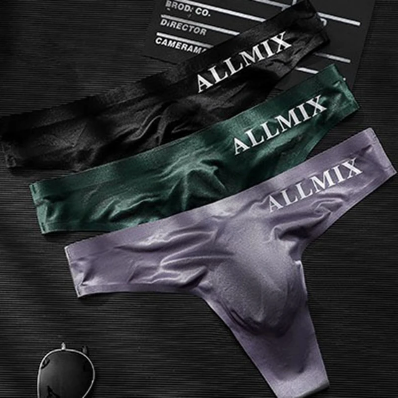 Мужские трусы-стринги из вискозы цвет в ассортименте
