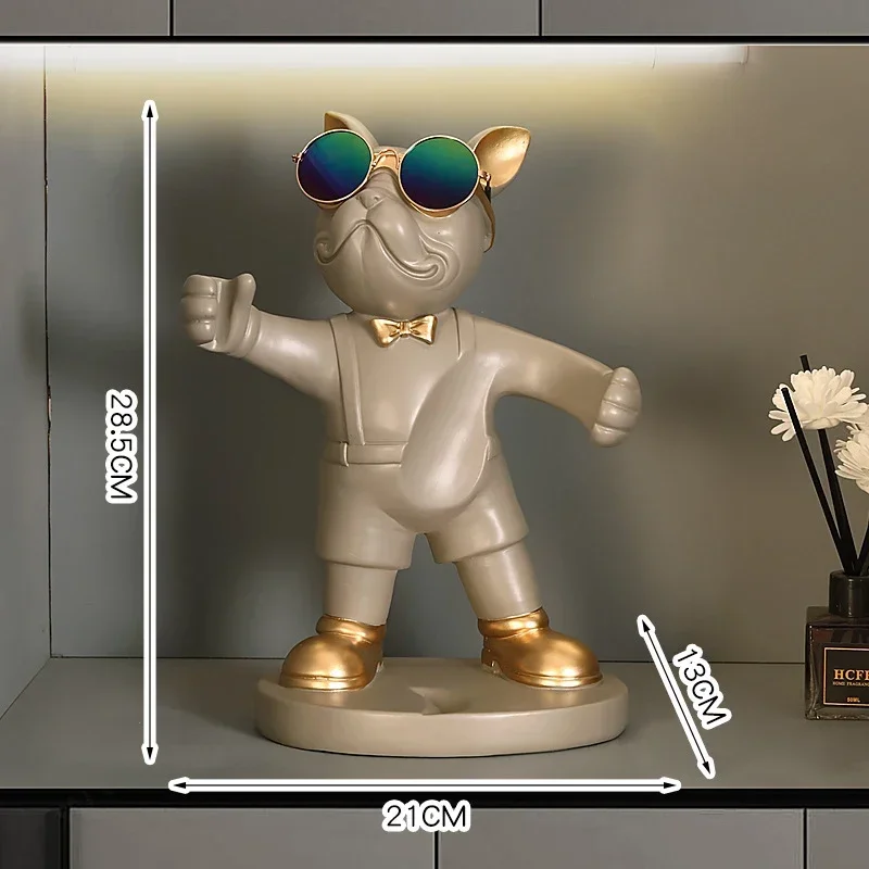 Французский бульдог винная стойка украшение держатель для вина собака дворецкий