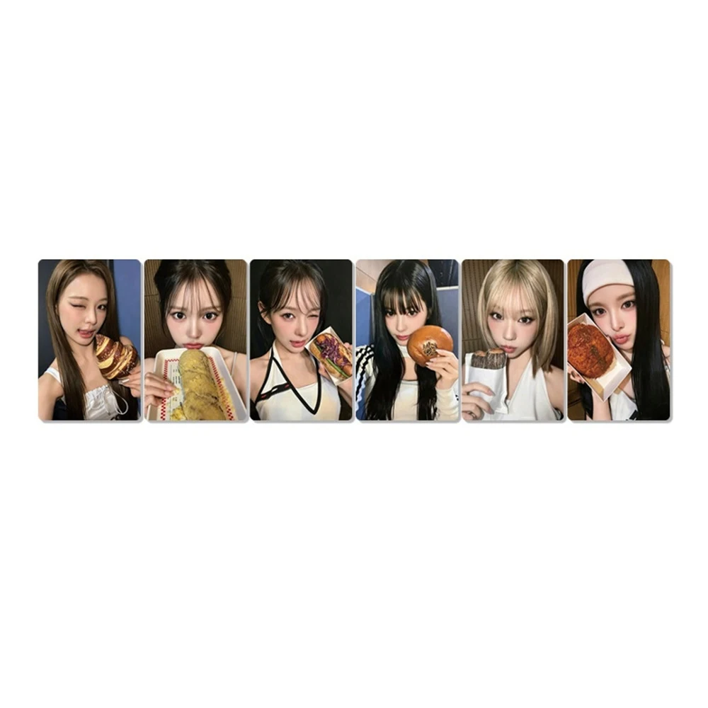 Фото Карточки-ламинаты с двусторонним фотопринтом IZNA Idols Cosplay Fashion, Саэби, Чонгён, Джимин, 6 шт./набор, милые селфи-карточки, коллекция для фанатов. №5