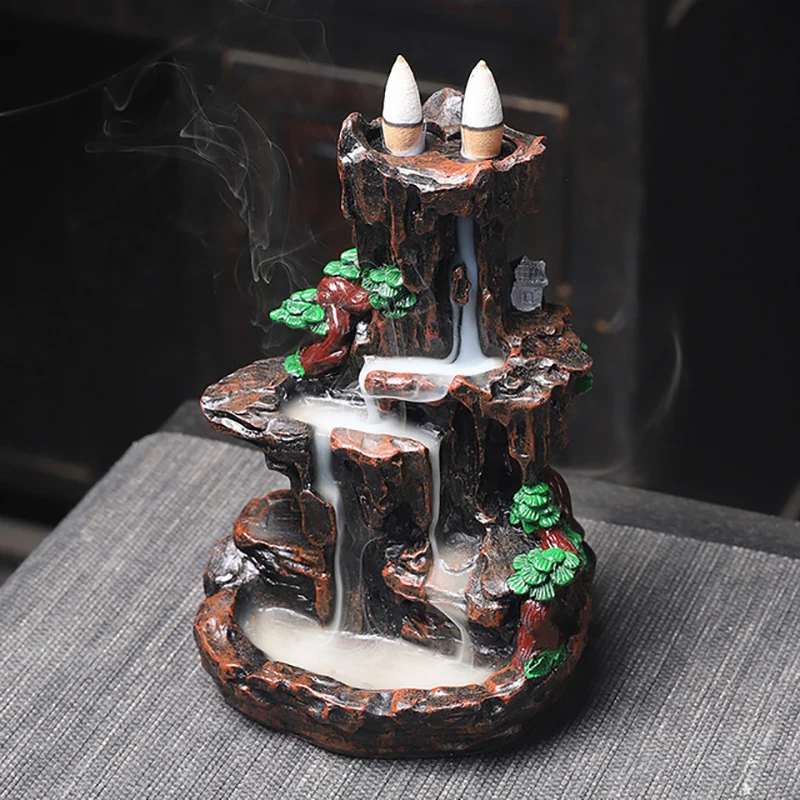 

Stick Waterfall Incense Burner Zen Garden Diffuser Decoration Backflow Incense Burner Outdoor Creative Incenso Home Decor FY40XP