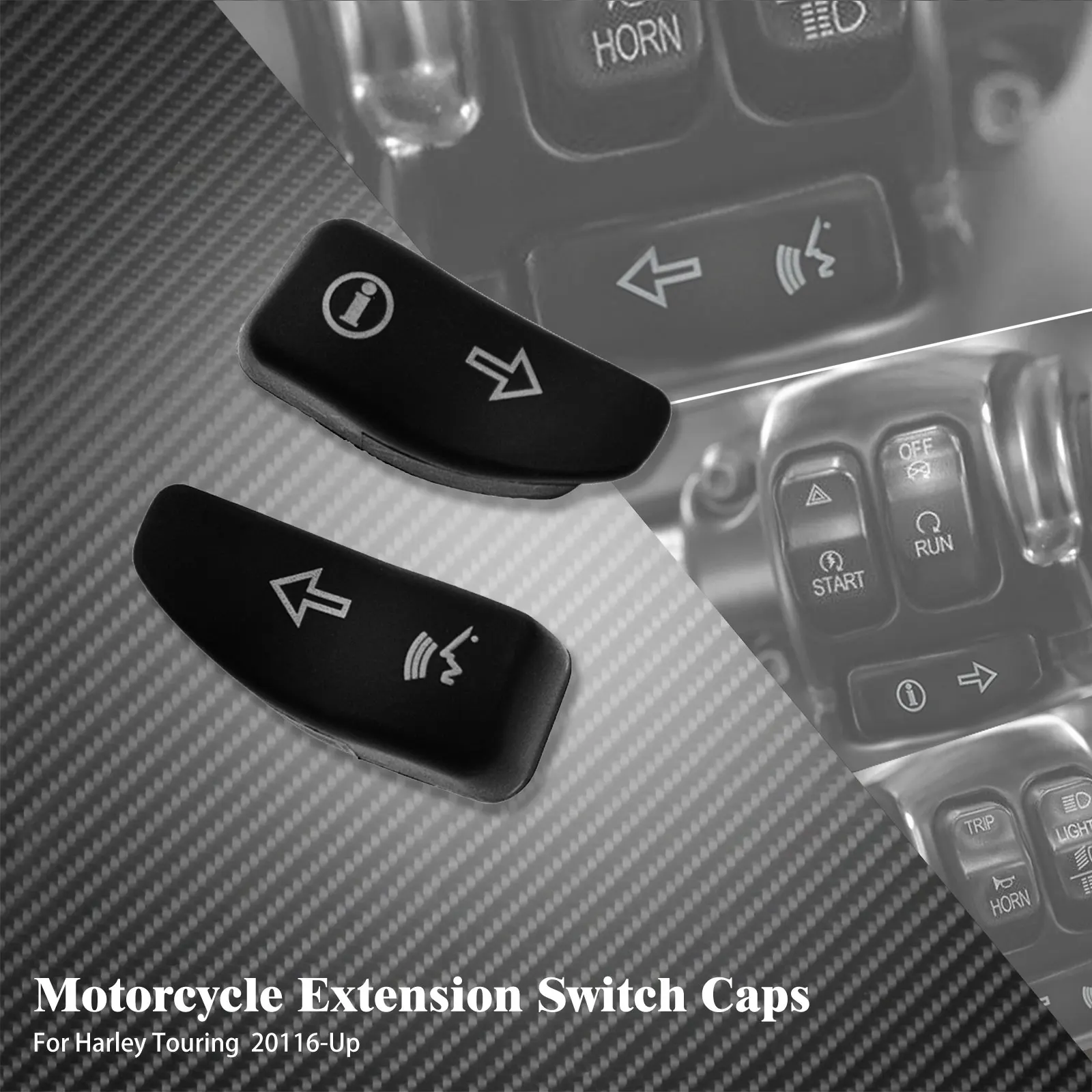 

Колпачки для удлинителя сигнала поворота для мотоцикла Harley Touring Road Street Electra Glide FLHR FLHT Ultra 16-19