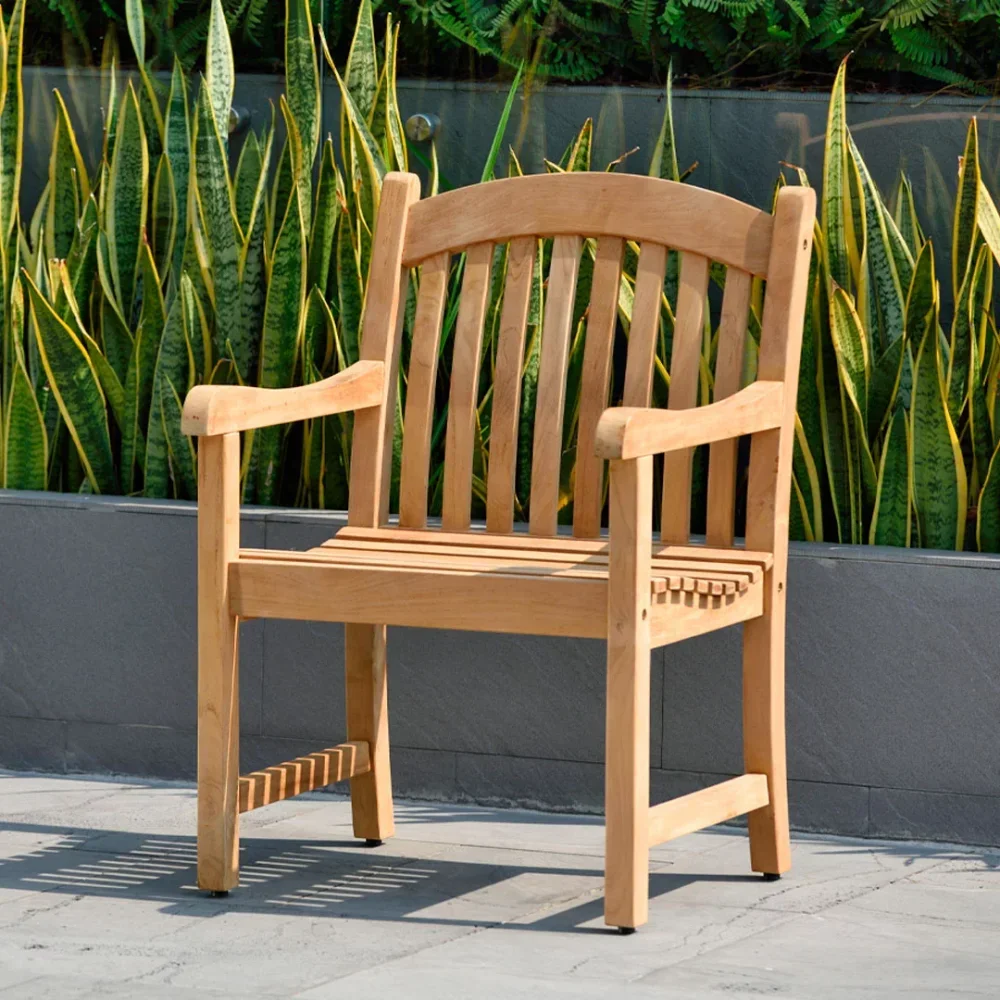 

Кресло для внутреннего дворика Newham, 1 шт. | Сертифицированное тиковое дерево | Идеально подходит для использования на открытом воздухе и в помещении, вместимость сидений: 1