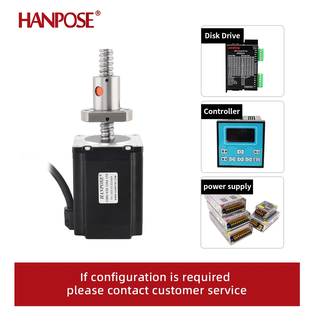 Hanpose 23HS7628-SFU1204 L400 500 мм шаговый двигатель Nema 23 2 8A 189N.CM для 3D медицинских машин с