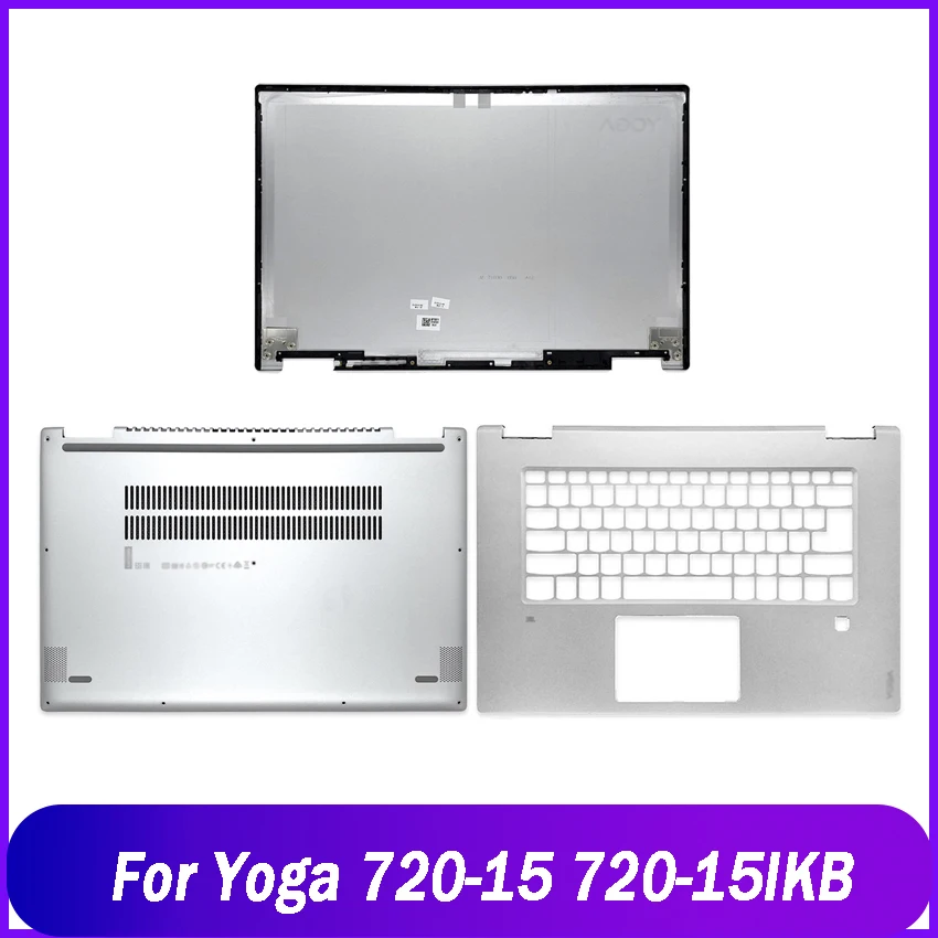 

NEW Laptop LCD Back Cover/Palmrest/Bottom Case/Hinges A C D Top Shell For Lenovo Yoga 720-15 720-15IKB Silver