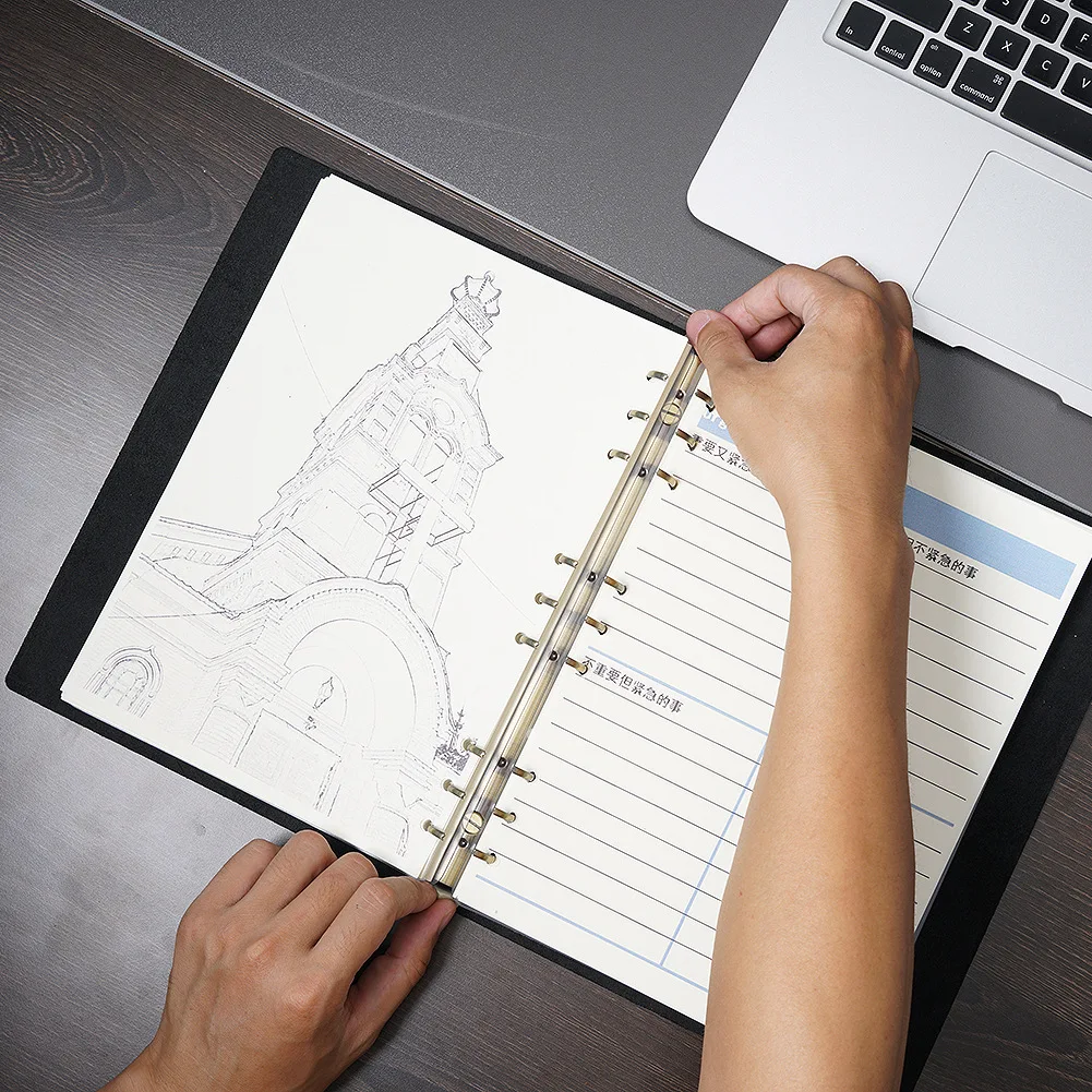 B5 Блокнот из воловьей кожи с отрывными листами в стиле ретро верхний слой ручной